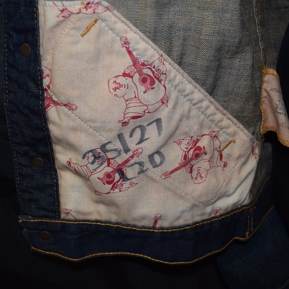 True Religion - Johnny Baja Western - Button Front Denim Jacket - Size M - Picture 12 of 14